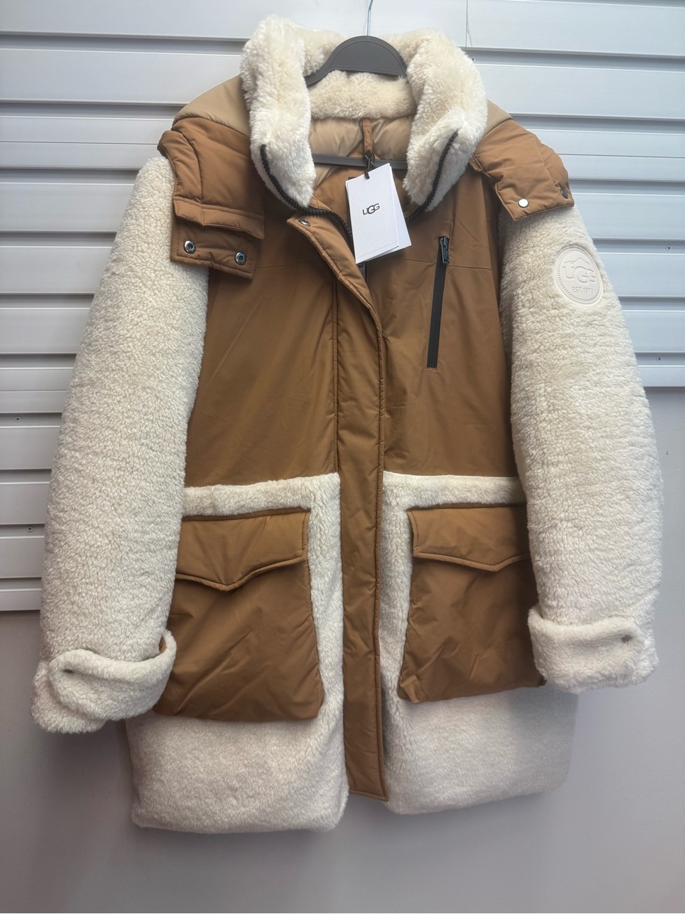 UGG Tan and Cream Kaysin Down Parka - Picture 6 of 10